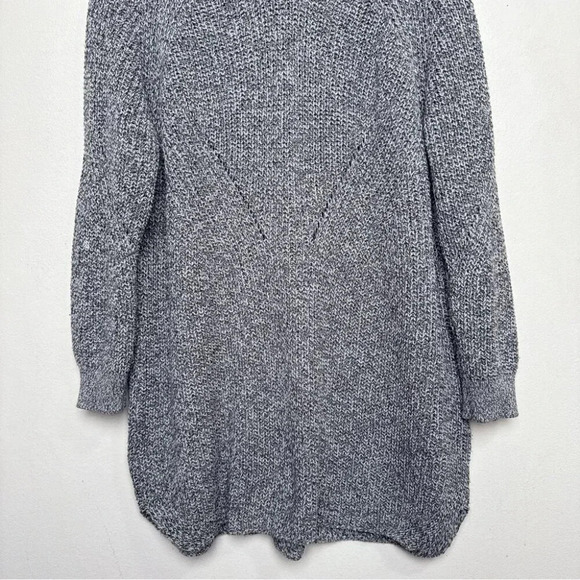Topshop Womens 6 Marble Grey  Balloon Sleeve Mock Neck Sweater Dress - Picture 4 of 15